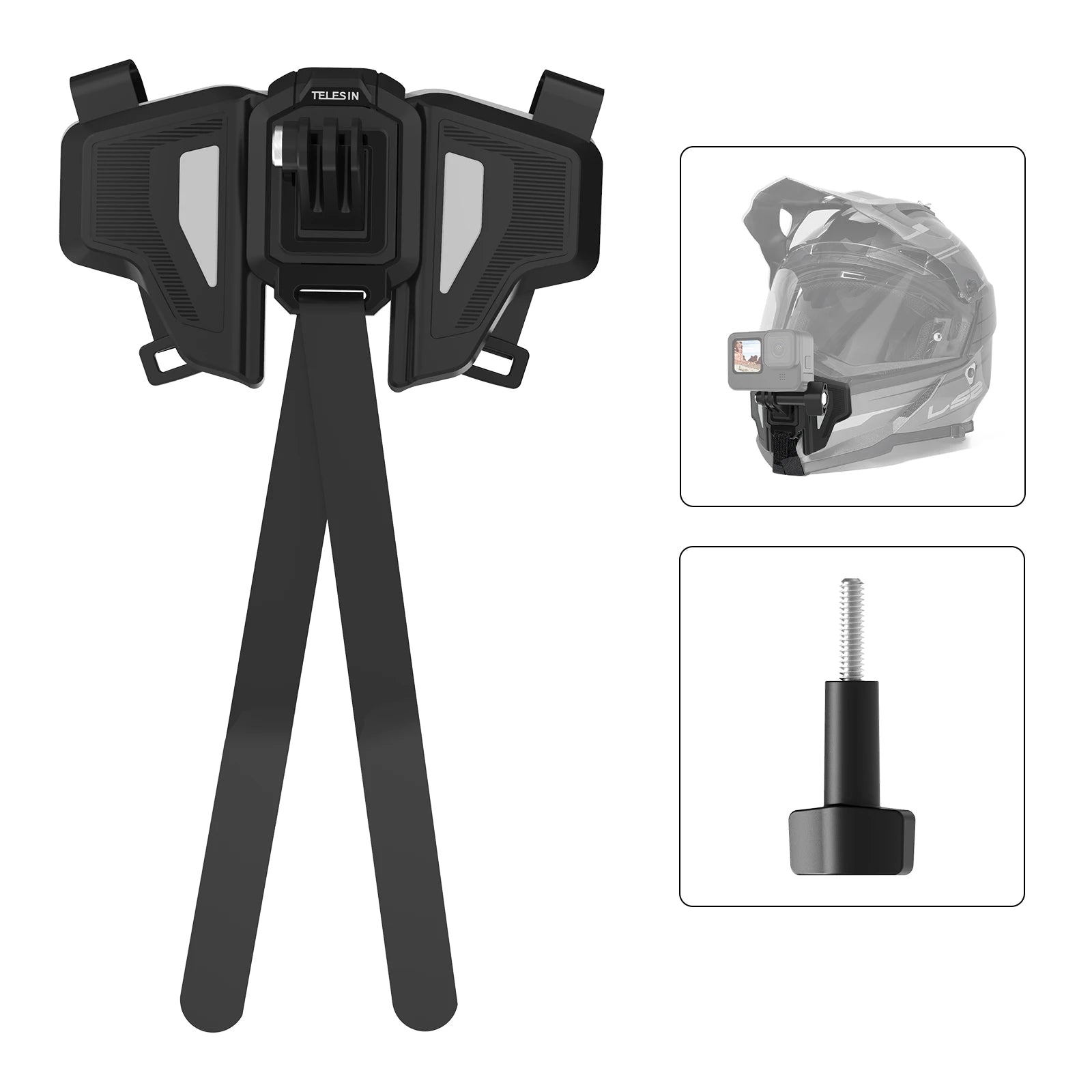 Send It Helmet Chin Mount side profile on helmet