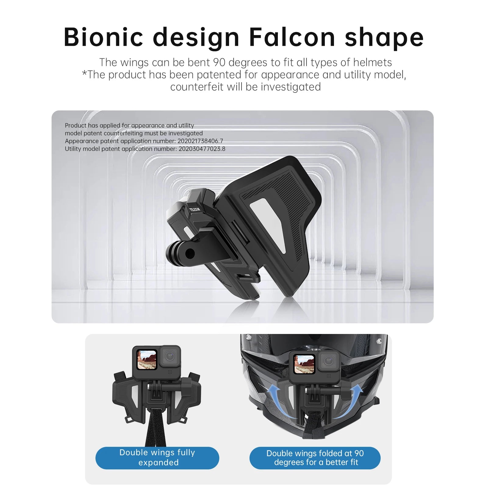 Send It Helmet Chin Mount front mount view
