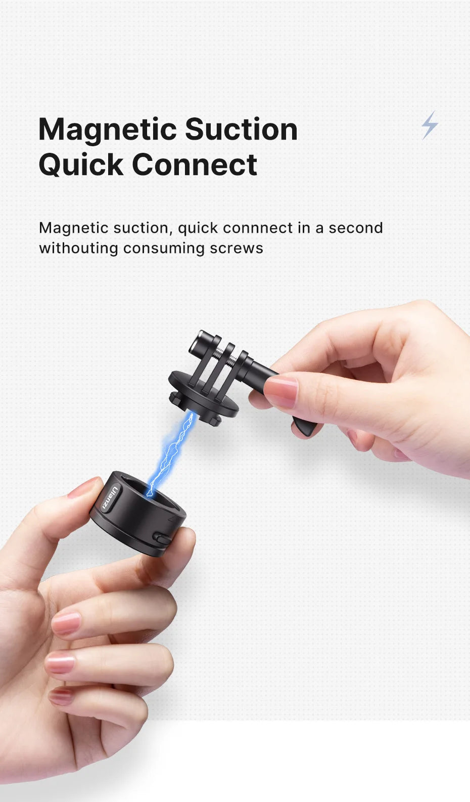 Send It Quick Release Magnetic Mount Base GoPro and 1/4'' Tripod Mount Base Adapter for GoPro 12/11/10/Max/8/7/6/5 compatible